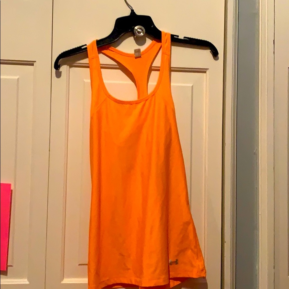 Orange workout tank top